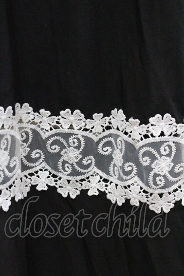 画像3: MARBLE / レース飾りティアードロングスカート  黒 I-26-02-06-092-GO-SK-AS-ZI (3)
