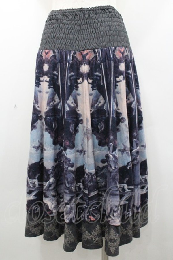 画像3: OZZ ANGELO / 絵画pt2wayスカート  ブルー I-26-02-06-094-OO-SK-SA-ZI (3)