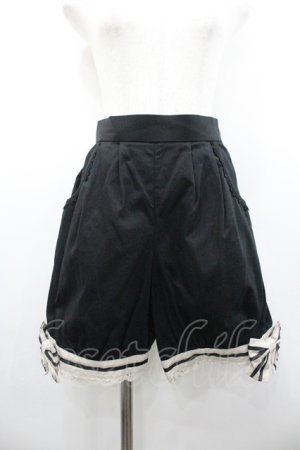 画像: Innocent World / グレタショートパンツ  黒Ｘアイボリー I-26-02-06-097-IW-OP-SA-ZI