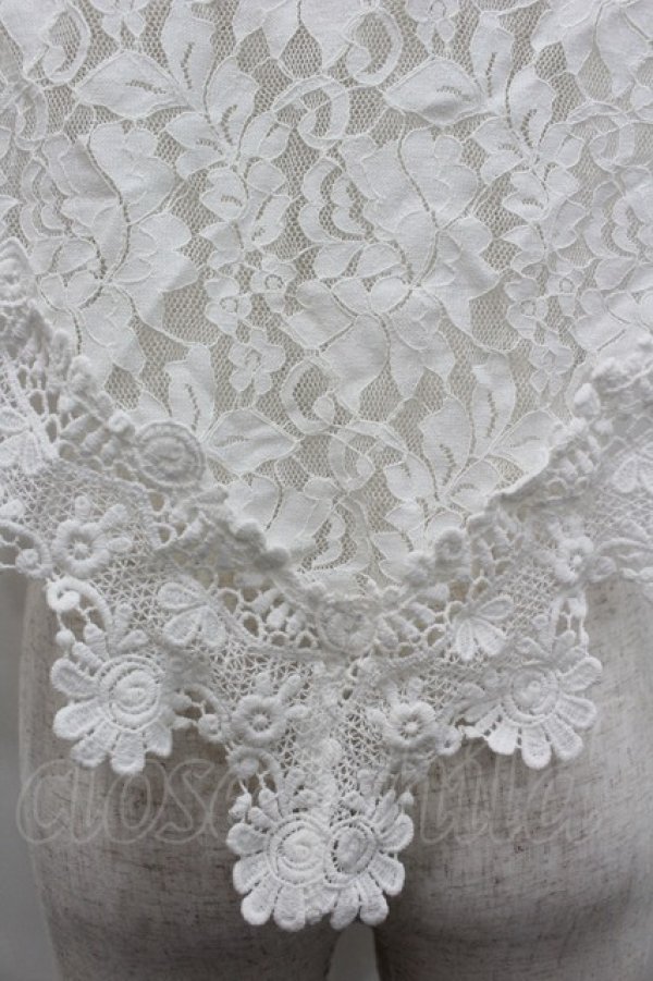 画像3: axes femme kawaii / シャルロットショール  白 I-26-02-06-100-AX-ZA-SA-ZI (3)