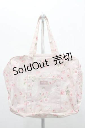 画像: PINK HOUSE / フリルローズ柄ボストンバッグ  ピンク I-26-02-06-110-LO-BG-SA-ZI