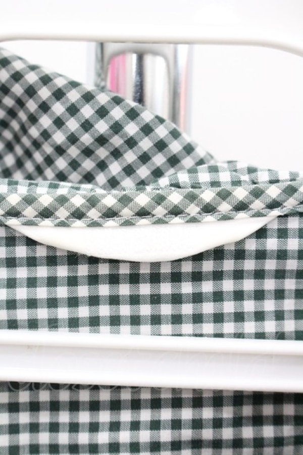 画像4: PINK HOUSE / ギンガムチェックピコフリルフードブラウス  グリーンＸ白チェック I-26-02-06-010-LO-BL-SA-ZI (4)