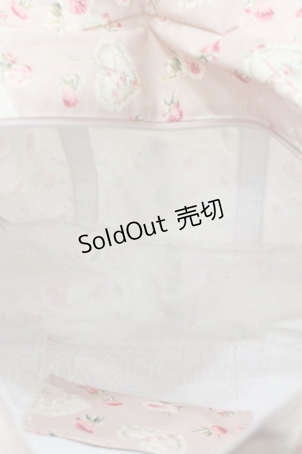 画像4: PINK HOUSE / フリルローズ柄ボストンバッグ  ピンク I-26-02-06-110-LO-BG-SA-ZI (4)