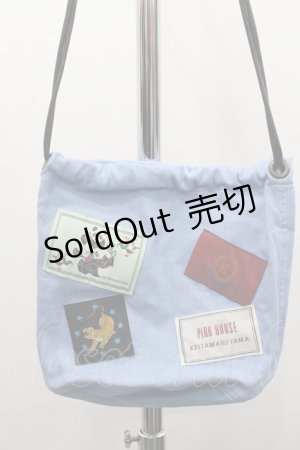 画像: PINK HOUSE / KEITA MARUYAMA 巾着バッグ  ブルー I-26-02-06-115-LO-BG-SA-ZI