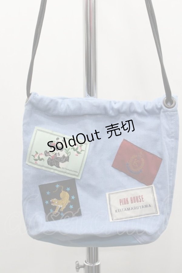 画像1: PINK HOUSE / KEITA MARUYAMA 巾着バッグ  ブルー I-26-02-06-115-LO-BG-SA-ZI (1)