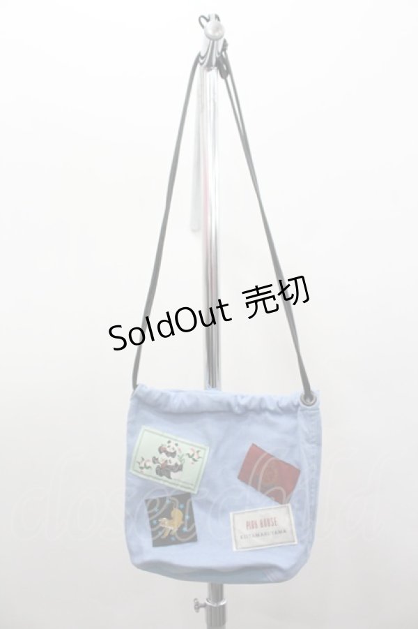 画像2: PINK HOUSE / KEITA MARUYAMA 巾着バッグ  ブルー I-26-02-06-115-LO-BG-SA-ZI (2)