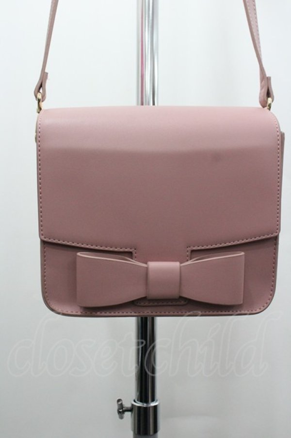 画像1: MILK / リボンスクエアショルダーバッグ  ピンク I-26-02-06-117-ML-BG-SA-ZI (1)