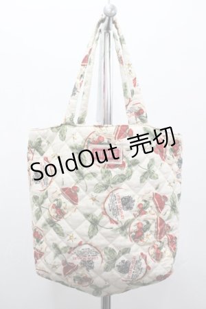 画像: PINK HOUSE / ムック本付録　キルティングバッグ  アイボリーＸ緑Ｘ赤 I-26-02-06-118-LO-BG-SA-ZI