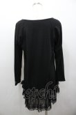画像3: PINK HOUSE / 裾2段レース長袖トップス  ブラック I-26-02-06-011-LO-TO-SA-ZI (3)
