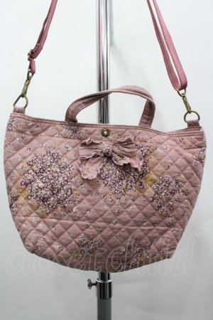 画像: PINK HOUSE / 勿忘草ブーケキルティングポシェット  ピンク I-26-02-06-119-LO-BG-SA-ZI