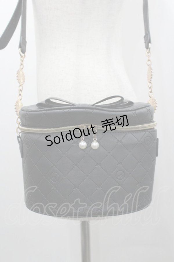 画像1: Amavel / Dreamy Ribbon Wrapping バニティバッグ  ブラック I-26-02-06-123-CA-BG-SA-ZT0222K (1)