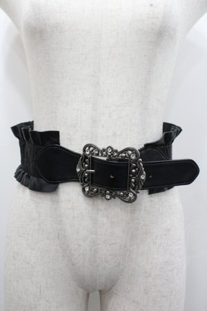 画像: axes femme / クラシカルバックルベルト  黒Ｘシルバー I-26-02-06-124-AX-AC-SA-ZI