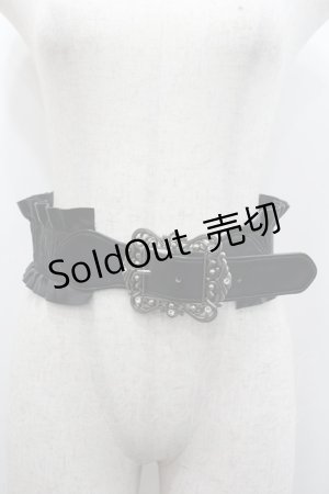 画像: axes femme / クラシカルバックルベルト  黒Ｘシルバー I-26-02-06-124-AX-AC-SA-ZI