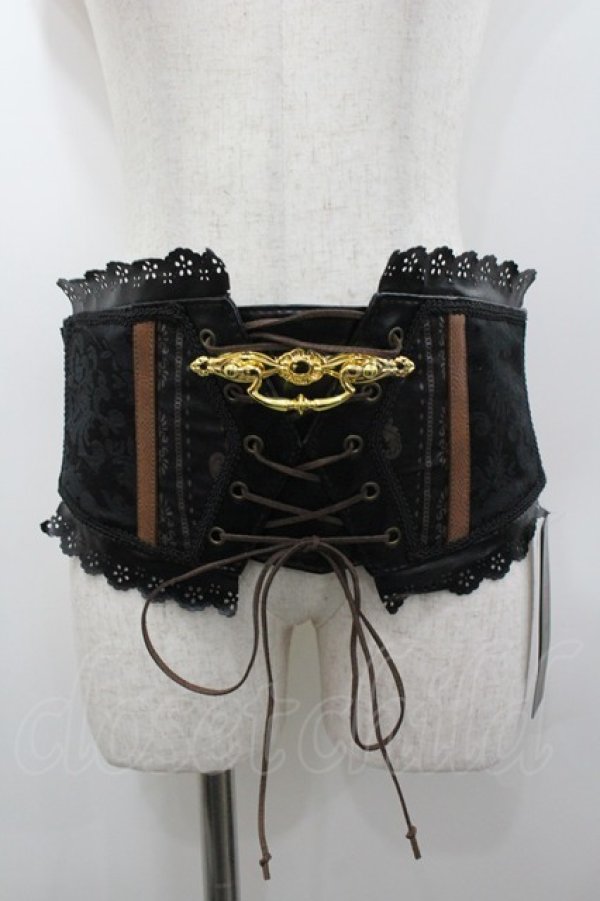 画像1: h.naoto Blood / コルセットベルト  ブラック I-26-02-06-125-HN-ZA-SA-ZI (1)