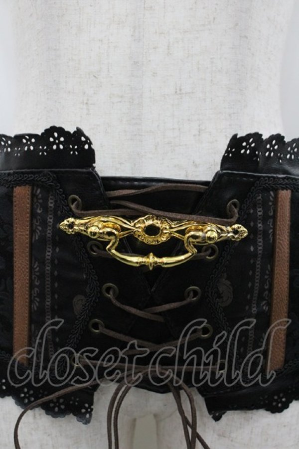 画像3: h.naoto Blood / コルセットベルト  ブラック I-26-02-06-125-HN-ZA-SA-ZI (3)