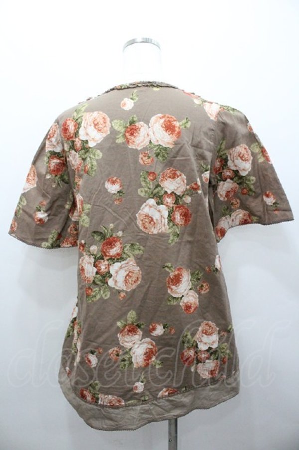 画像3: PINK HOUSE / 花柄五分袖チュニック  グレージュ I-26-02-06-014-LO-BL-SA-ZI (3)