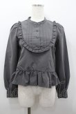 画像1: FLC / 皆方由衣コラボペプラムブラウス S グレー I-26-02-06-002-LO-BL-AS-ZI (1)