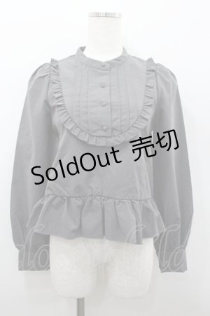 画像: FLC / 皆方由衣コラボペプラムブラウス S グレー I-26-02-06-002-LO-BL-AS-ZI