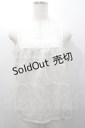 画像: INGEBORG / 綿麻キャミソール M ホワイト I-26-02-06-016-LO-TO-SA-ZI