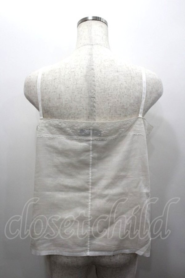 画像4: INGEBORG / 綿麻キャミソール M ホワイト I-26-02-06-016-LO-TO-SA-ZI (4)