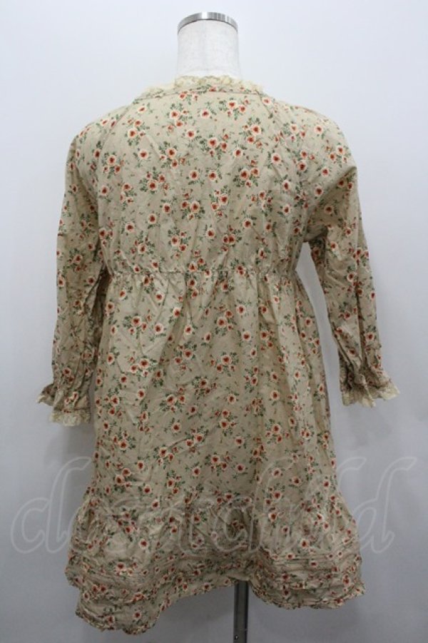 画像3: PINK HOUSE / 花柄スクウェアネック五分袖チュニック  ベージュ I-26-02-06-017-LO-BL-SA-ZI (3)