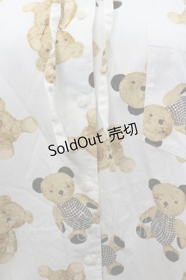 画像2: PINK HOUSE / チェックくまさん総柄フードブラウス M アイボリー I-26-02-06-018-LO-BL-SA-ZI (2)