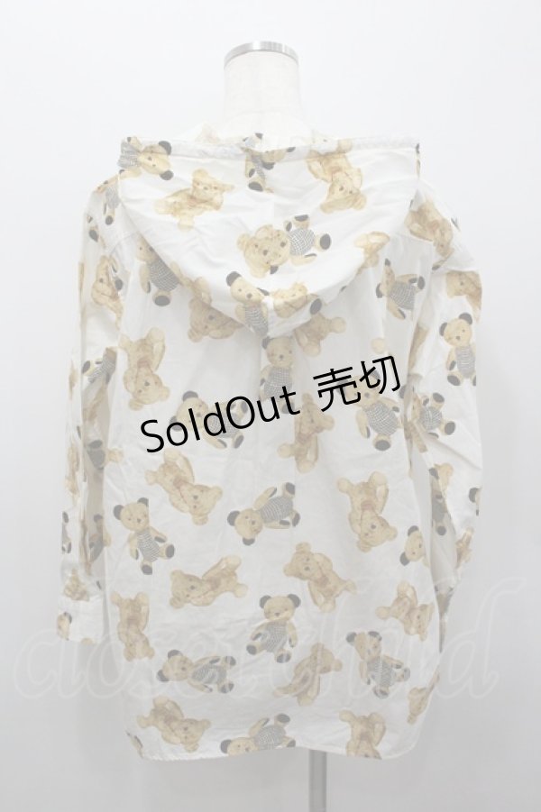 画像3: PINK HOUSE / チェックくまさん総柄フードブラウス M アイボリー I-26-02-06-018-LO-BL-SA-ZI (3)