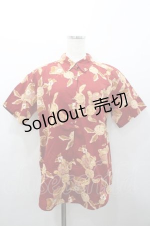 画像: PINK HOUSE / オーバーオールうさぎさん半袖シャツ M レッド I-26-02-06-019-LO-BL-SA-ZI