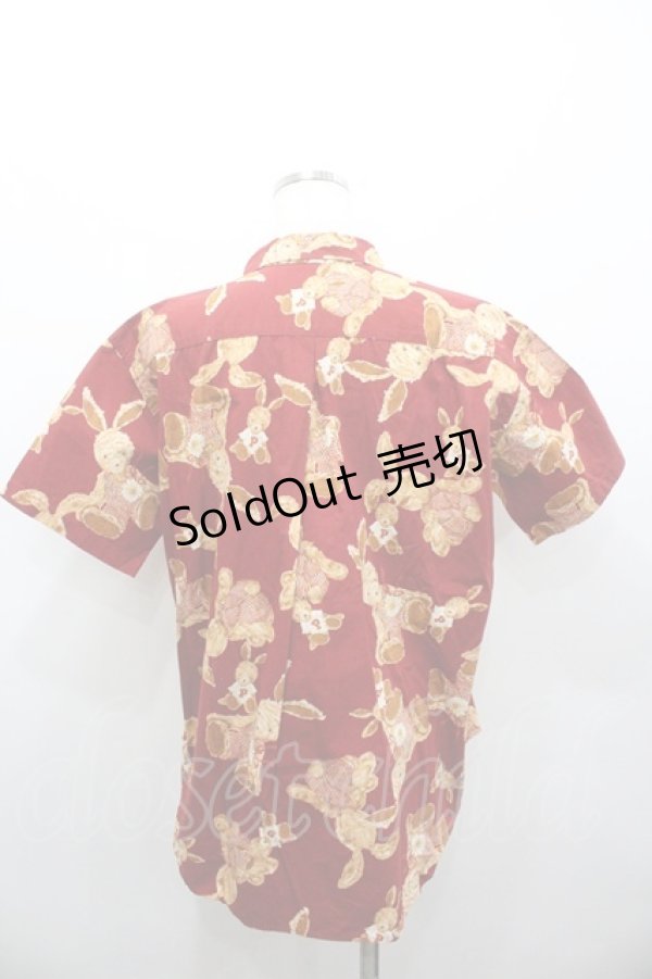 画像2: PINK HOUSE / オーバーオールうさぎさん半袖シャツ M レッド I-26-02-06-019-LO-BL-SA-ZI (2)