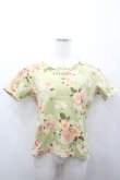 画像1: PINK HOUSE / ローズブーケ半袖カットソー L グリーン I-26-02-06-020-LO-TO-SA-ZI (1)