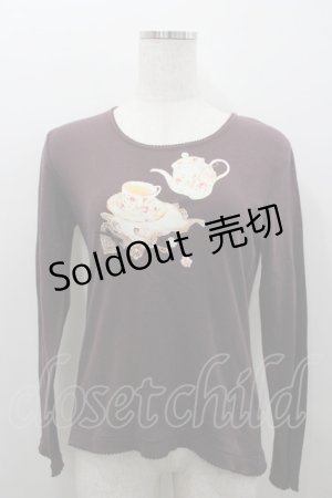 画像: PINK HOUSE / ティーカップpt長袖Tシャツ M ブラウン I-26-02-06-021-LO-TS-SA-ZI