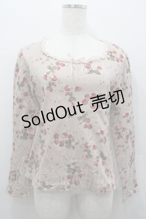 画像: PINK HOUSE / 苺柄カットソー L ピンク I-26-02-06-022-LO-TO-SA-ZI