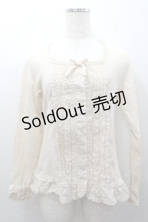 画像: PINK HOUSE / ラグランスリーブフリルカットソー M キナリ I-26-02-06-023-LO-TO-SA-ZI