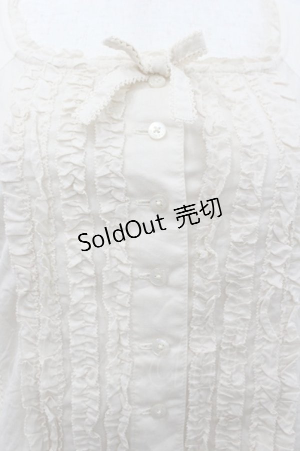 画像2: PINK HOUSE / ラグランスリーブフリルカットソー M キナリ I-26-02-06-023-LO-TO-SA-ZI (2)