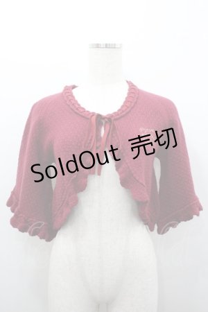 画像: BABY,THE STARS SHINE BRIGHT / ロゴ刺繍ボレロ  ワイン I-26-02-06-003-BA-TO-AS-ZI