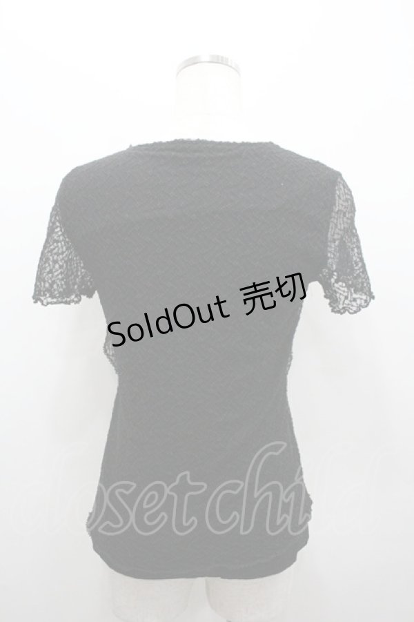 画像3: INGEBORG / レース重ね着風トップス M ブラック I-26-02-06-024-LO-TO-SA-ZI (3)