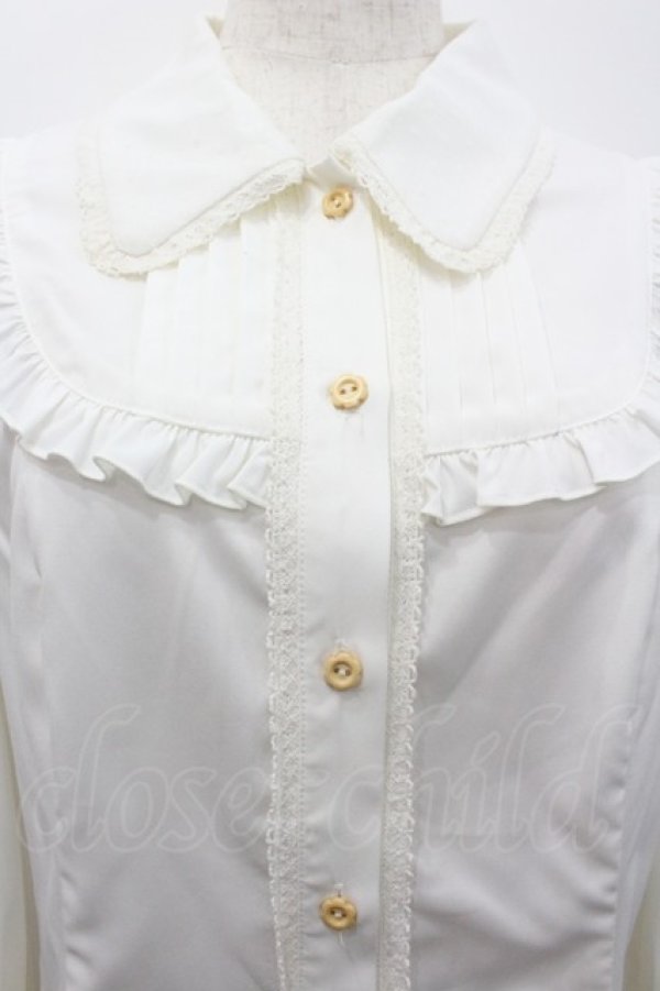 画像2: Hoshibako Works / ジャスミン刺繍フリルブラウス  オフ I-26-02-06-025-LO-BL-HR-ZI (2)