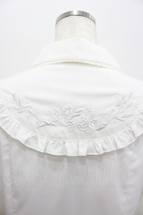 画像3: Hoshibako Works / ジャスミン刺繍フリルブラウス  オフ I-26-02-06-025-LO-BL-HR-ZI (3)