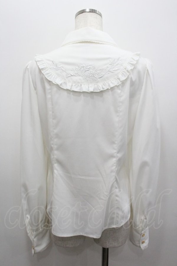 画像4: Hoshibako Works / ジャスミン刺繍フリルブラウス  オフ I-26-02-06-025-LO-BL-HR-ZI (4)