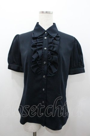 画像: NO.S PROJECT / リリーブラウス  紺 I-26-02-06-026-LO-BL-HR-ZI