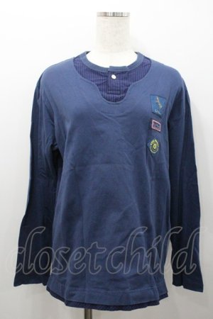 画像: Karl Helmut / ワッペン&後ろロゴカットソー  ネイビー I-26-02-06-029-EL-TO-SA-ZI