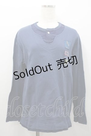 画像: Karl Helmut / ワッペン&後ろロゴカットソー  ネイビー I-26-02-06-029-EL-TO-SA-ZI