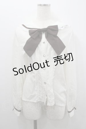 画像: axes femme / レース襟セーラーブラウス  アイボリー I-26-02-08-004-AX-BL-SA-ZI