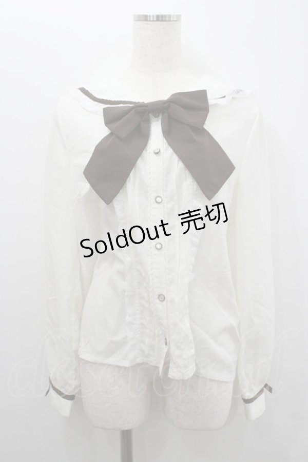 画像1: axes femme / レース襟セーラーブラウス  アイボリー I-26-02-08-004-AX-BL-SA-ZI (1)