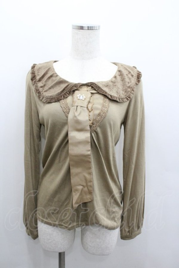 画像1: axes femme / タイ付きクラシックPO  ブラウン I-26-02-08-033-AX-TO-SA-ZI (1)