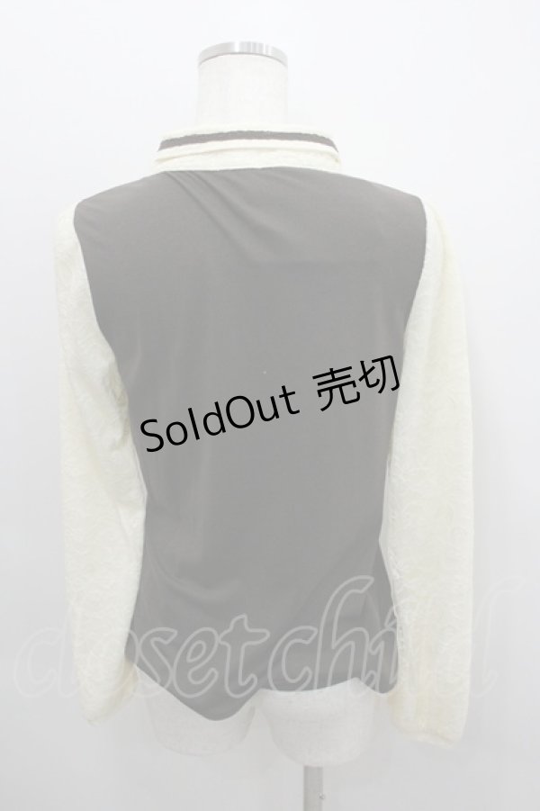 画像3: axes femme / ビスチェ切り替えプルオーバー  ブラウンＸアイボリー I-26-02-08-036-AX-TO-SA-ZI (3)