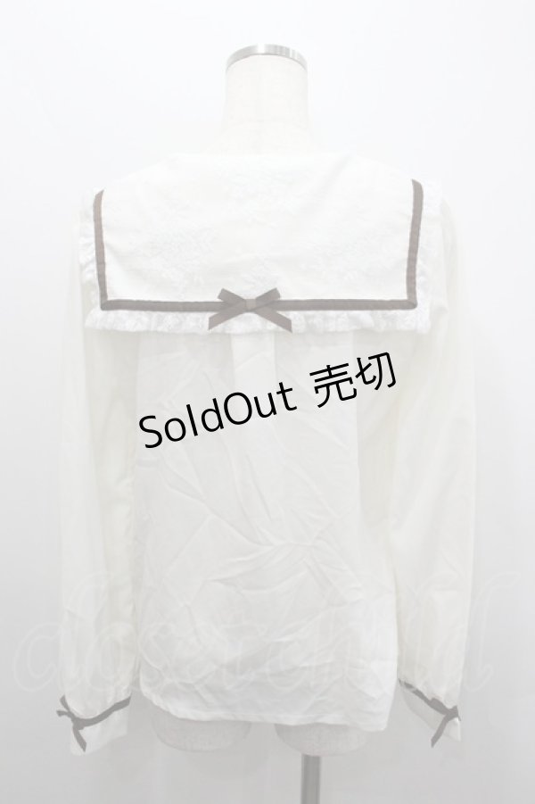 画像3: axes femme / レース襟セーラーブラウス  アイボリー I-26-02-08-004-AX-BL-SA-ZI (3)