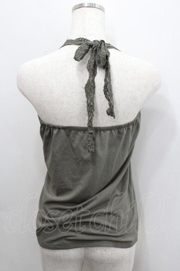 画像2: axes femme / /レースホルターネック  カーキ I-26-02-08-042-AX-TO-HR-ZI (2)