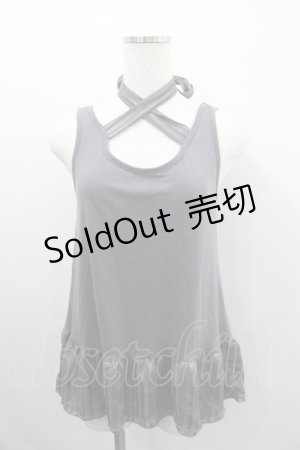 画像: axes femme / ホルター付きアンサンブルプルオーバー  パープル I-26-02-08-043-AX-TO-SA-ZI