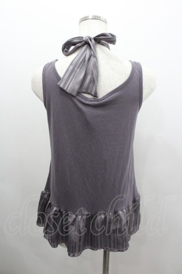 画像2: axes femme / ホルター付きアンサンブルプルオーバー  パープル I-26-02-08-043-AX-TO-SA-ZI (2)